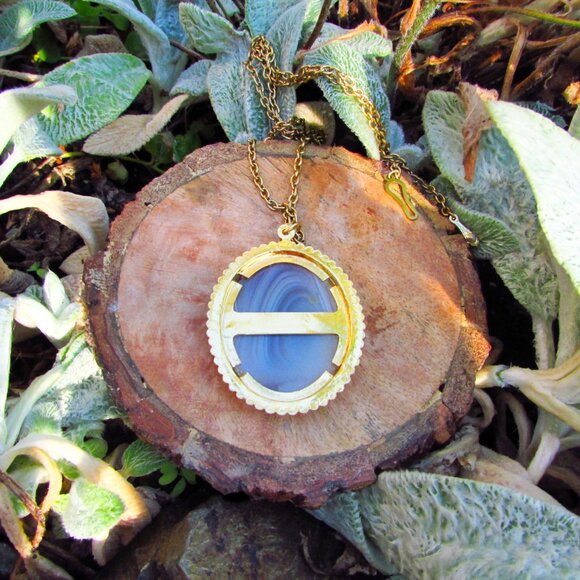 Vintage Natural Stone Brazilian Agate Necklace - Picture 4 of 5